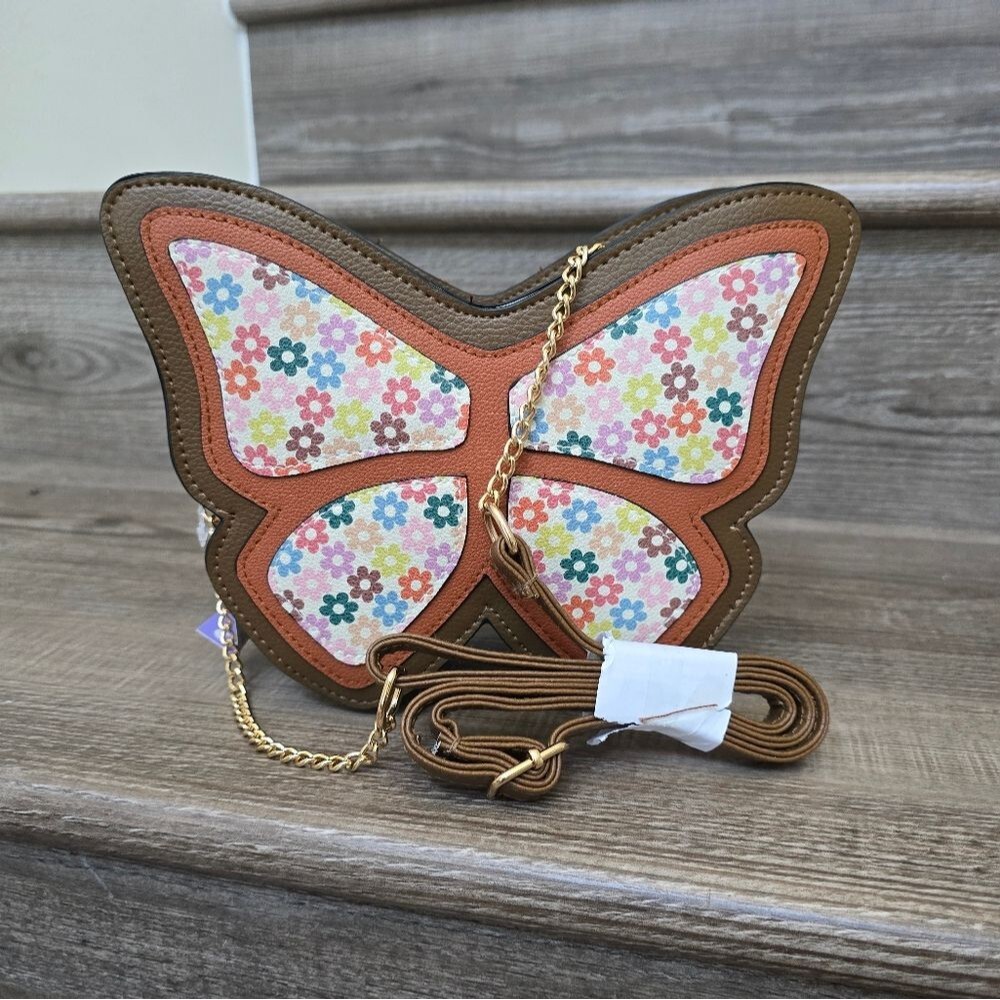 Claire's butterfly purse with gold chain